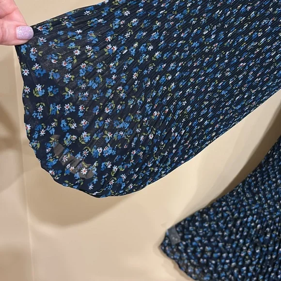 Madewell Plisse Dress. Size L. - Picture 3 of 10